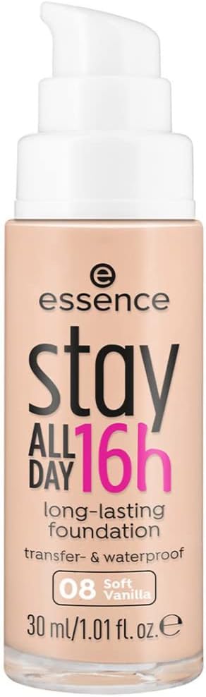 Essence Cosmetics Stay ALL DAY Foundation, 08 Soft Vanilla, 30 ml