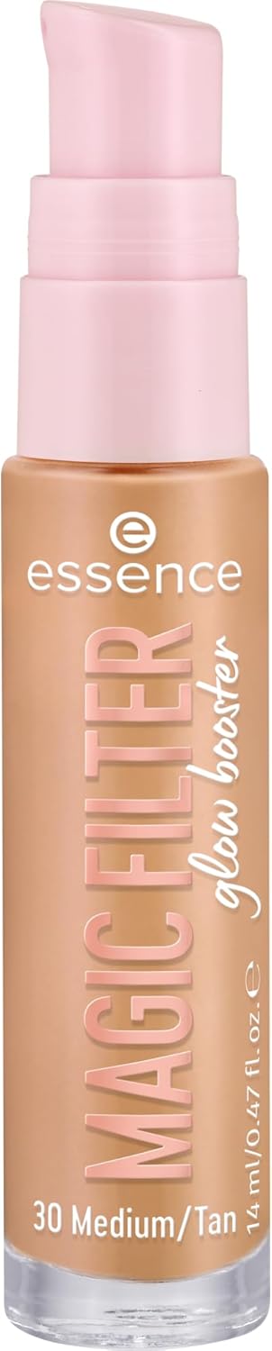 essence MAGIC FILTER glow booster, bas, nr 10, naken, närande, färgningseffekt, mjukgörande, naturlig, strålande, vegansk, utan parfym, utan alkohol, utan parabener, 1-pack (14 ml)