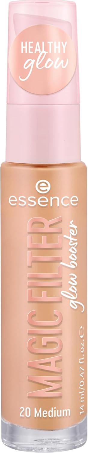essence MAGIC FILTER glow booster, bas, nr 10, naken, närande, färgningseffekt, mjukgörande, naturlig, strålande, vegansk, utan parfym, utan alkohol, utan parabener, 1-pack (14 ml)