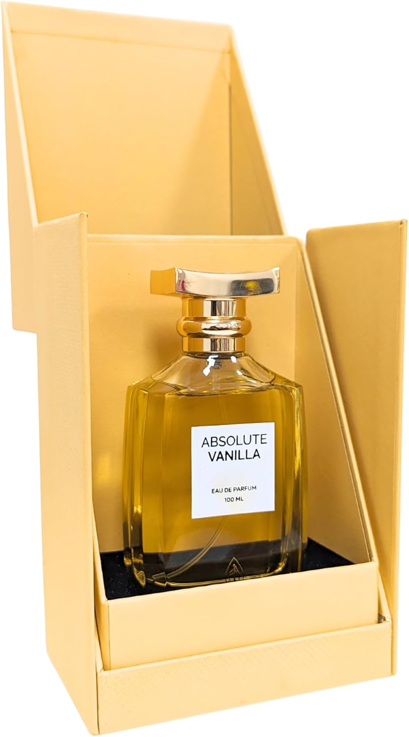 Absolu vaniljdoft 100 ml - unisex bärnstensfärgad vaniljdoft för kvinnor och män - mjuk och varm träig doft med vanilj
