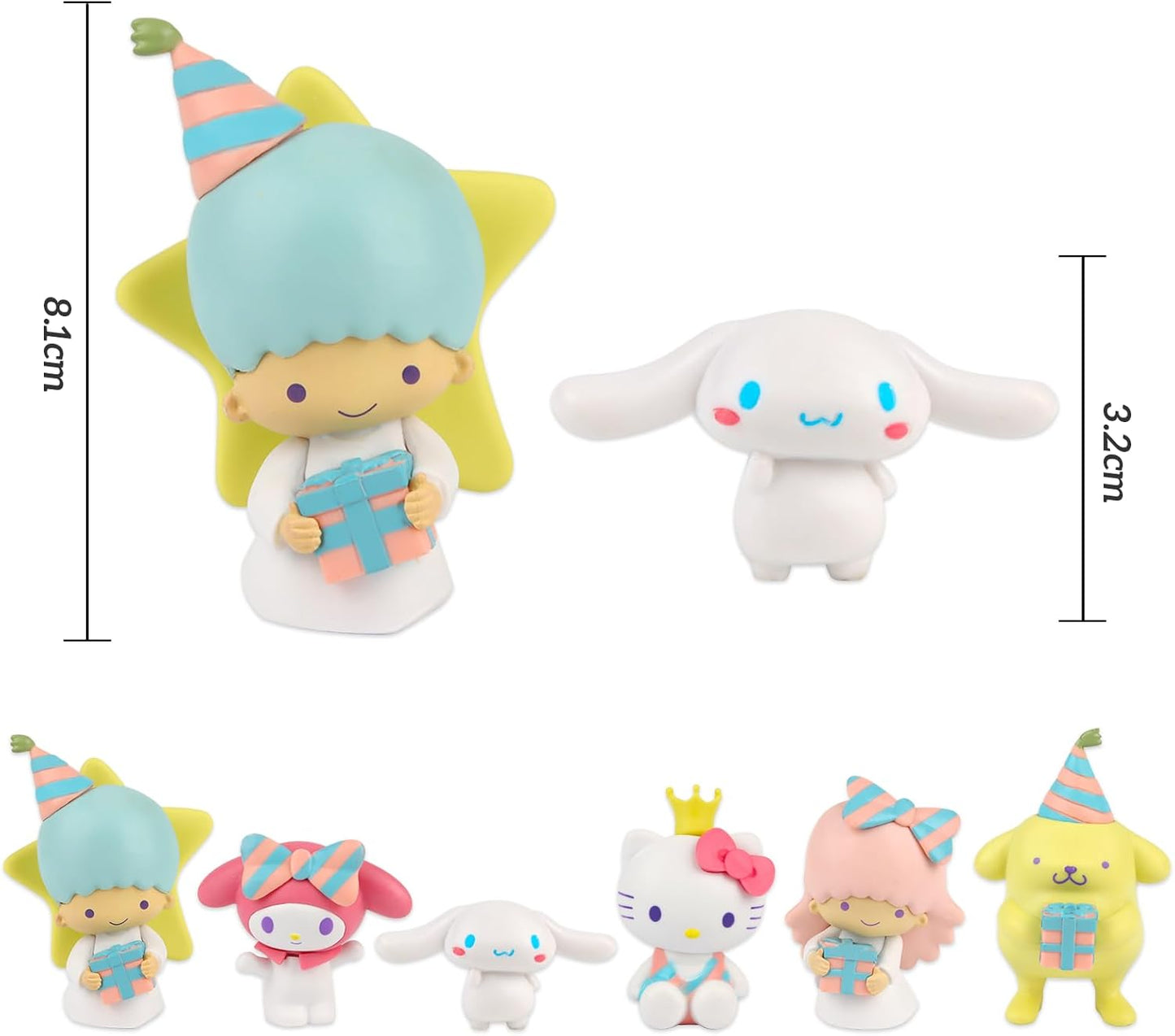San-rio 6 Pieces Cake Decoration