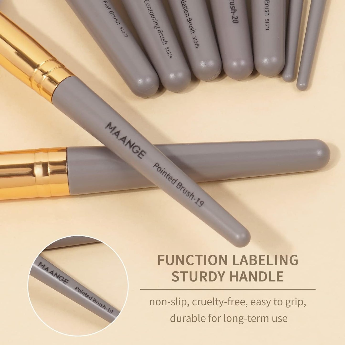 Penselset makeup professionell 25 st sminkborsar