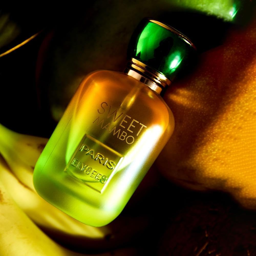 PARIS ELYSEES Sweet Mambo - Eau de Toilette - Perfume unisex - Oriental - Mango & Bergamot -Spray Bottle 100ml - Includes Refillable 5ml - Metal Travel Bottle