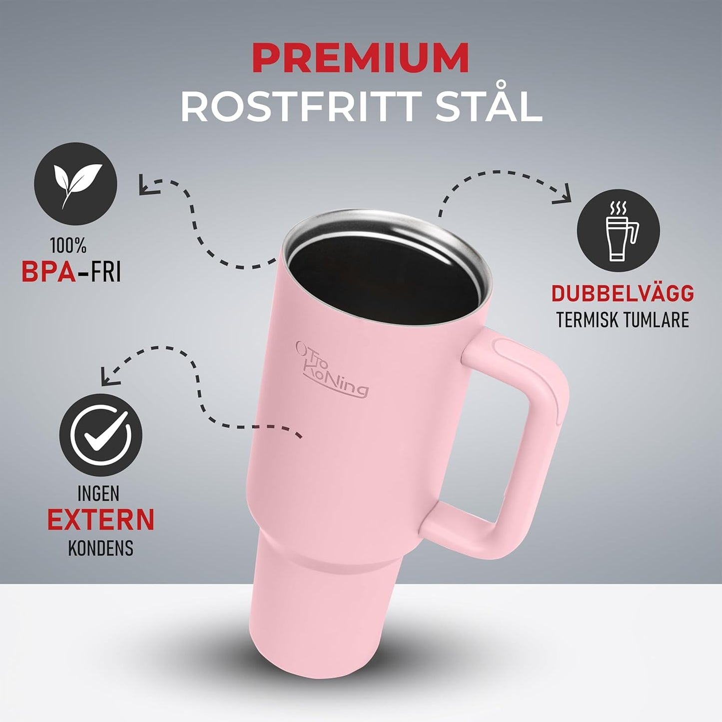 Isolerad Vattenflaskatermosmugg 1.2L Rostfritt Stål välj variant