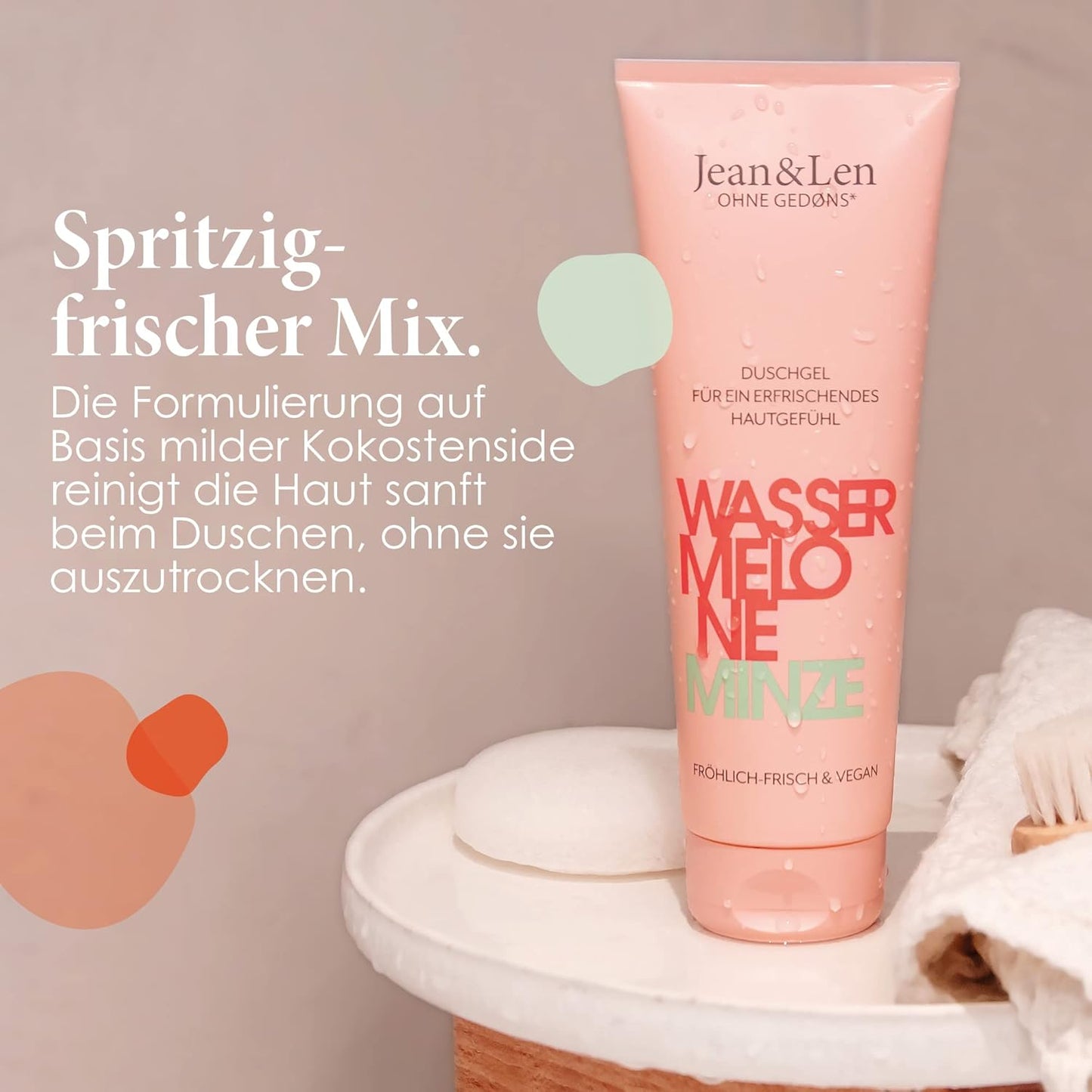 Duschgel Vattenmelon Och Mynta,Vegansk Duschgel, 250 Ml
