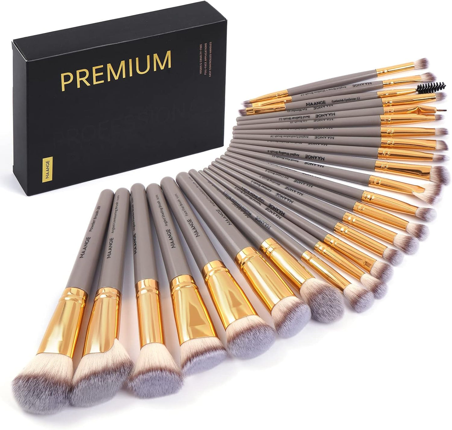 Penselset makeup professionell 25 st sminkborsar