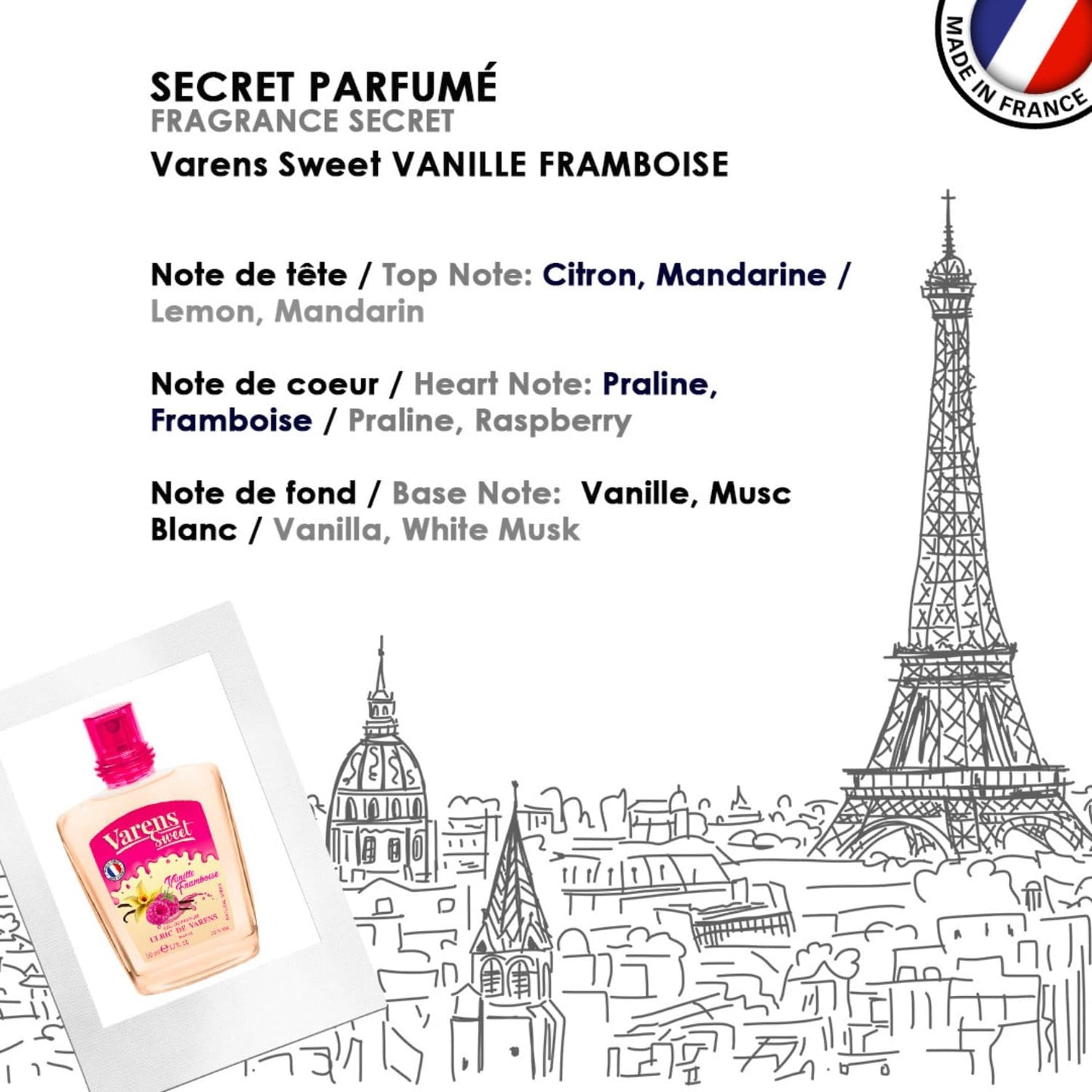 Eau de Parfum Varens Sweet Vanilla hallon 50 ml
