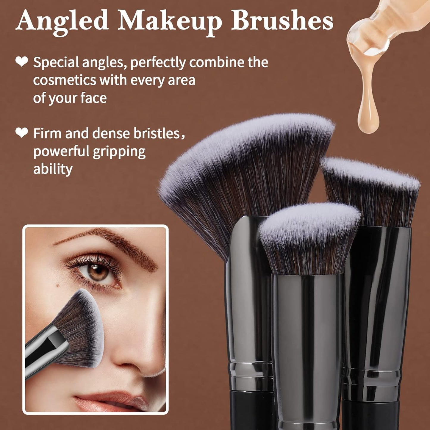 Penselset makeup professionell 25 st sminkborsar