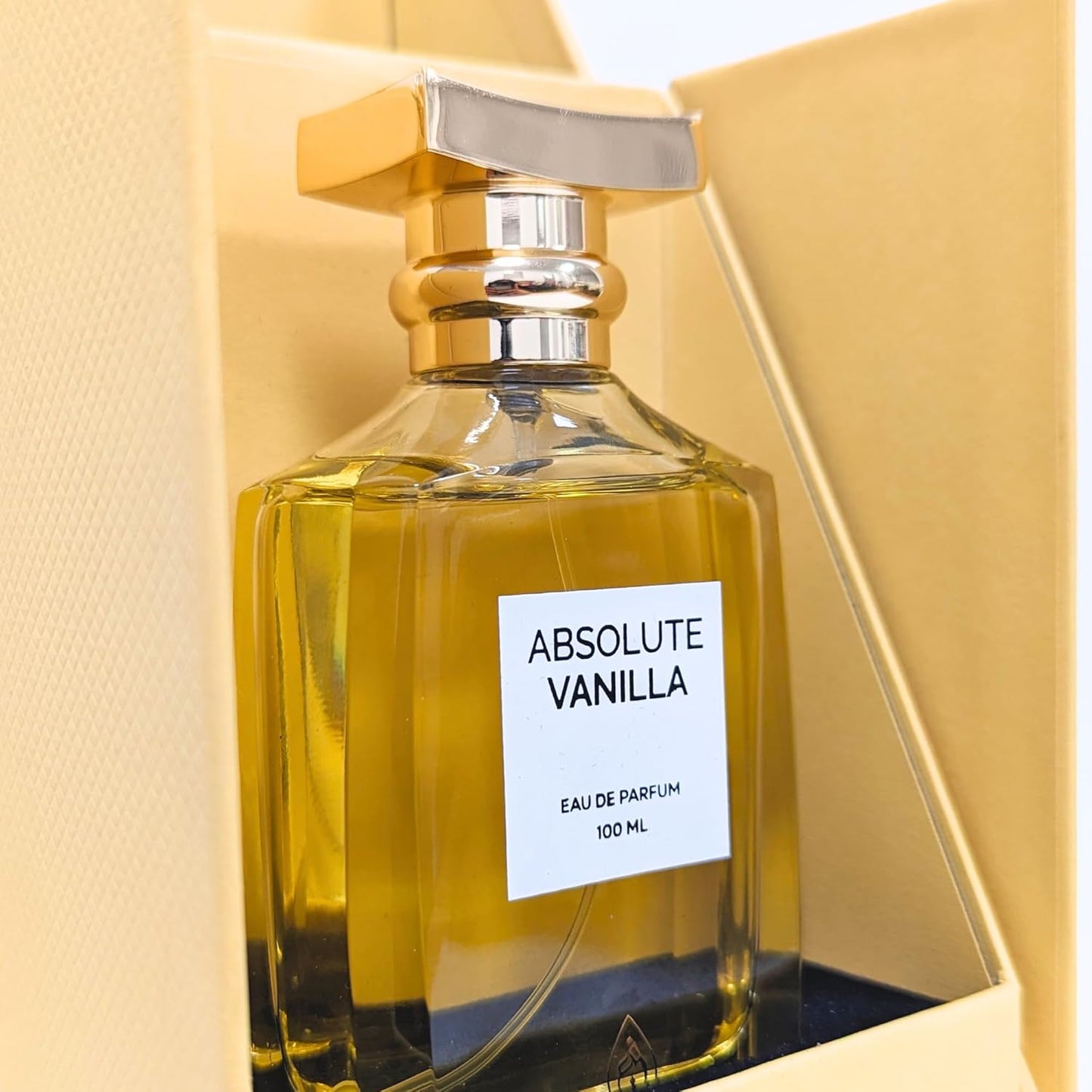 Absolu vaniljdoft 100 ml - unisex bärnstensfärgad vaniljdoft för kvinnor och män - mjuk och varm träig doft med vanilj