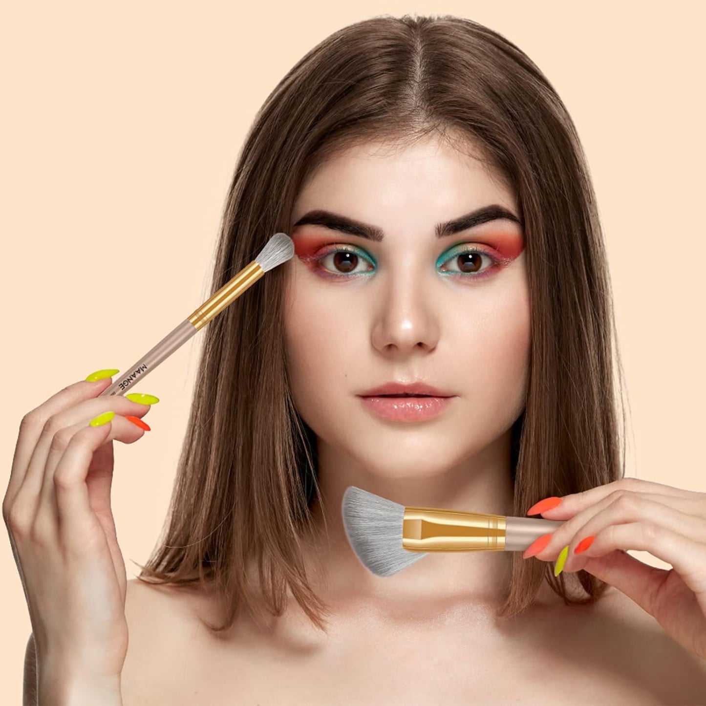 Penselset makeup professionell 25 st sminkborsar