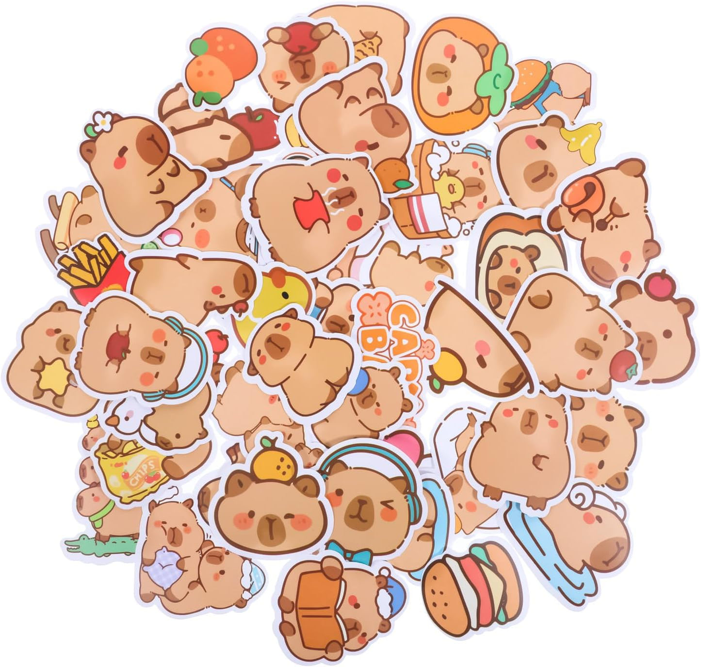 100 Pcs Capybara Stickers
