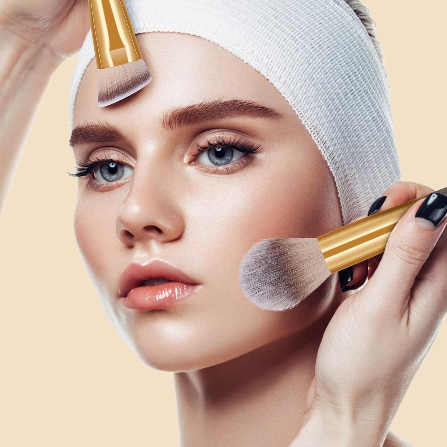 Penselset makeup professionell 25 st sminkborsar