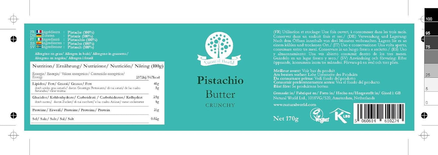 Nutural World - Krämig Pistaschsmör - Great Taste Award vinnare