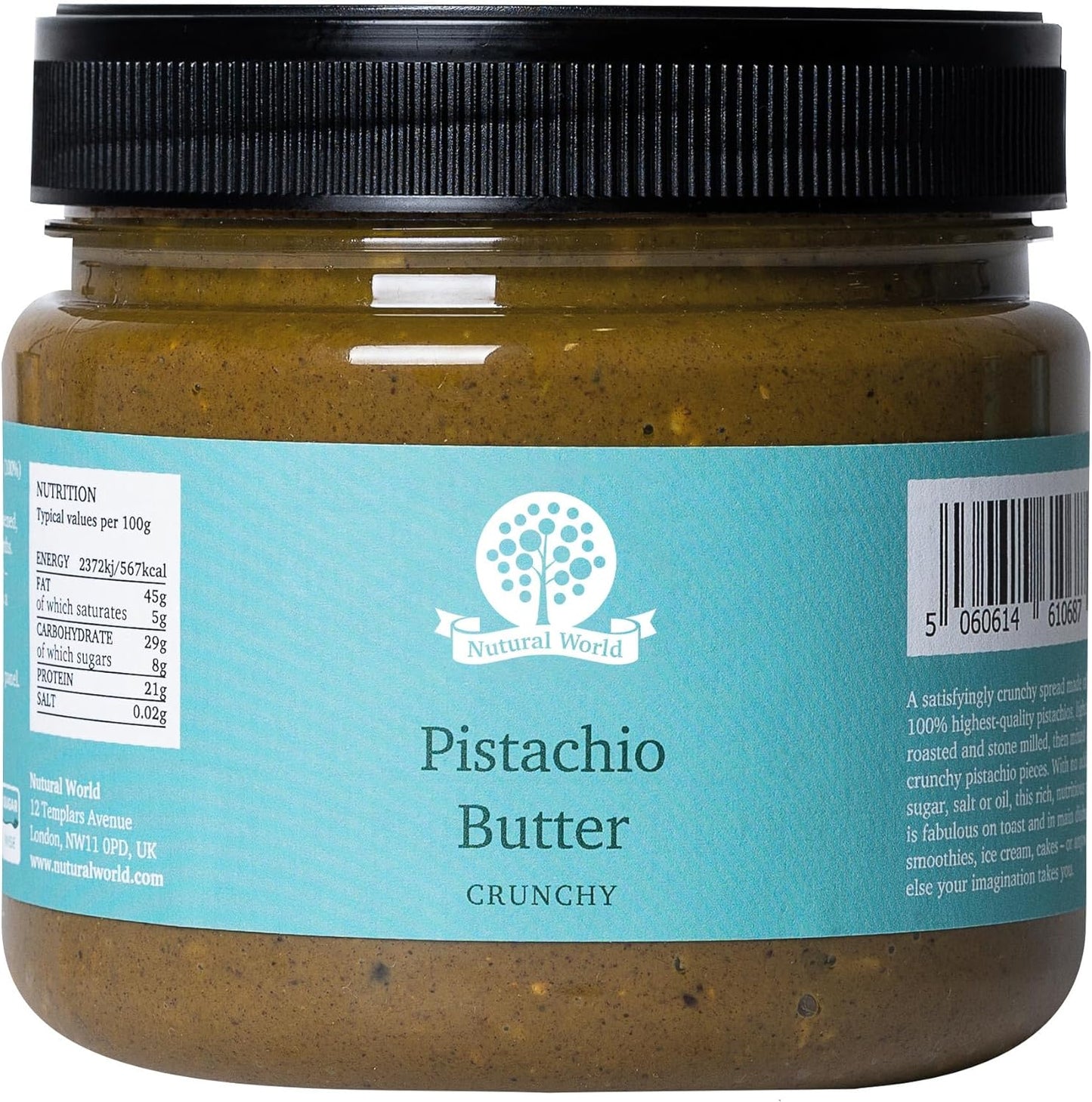 Nutural World - Krämig Pistaschsmör - Great Taste Award vinnare