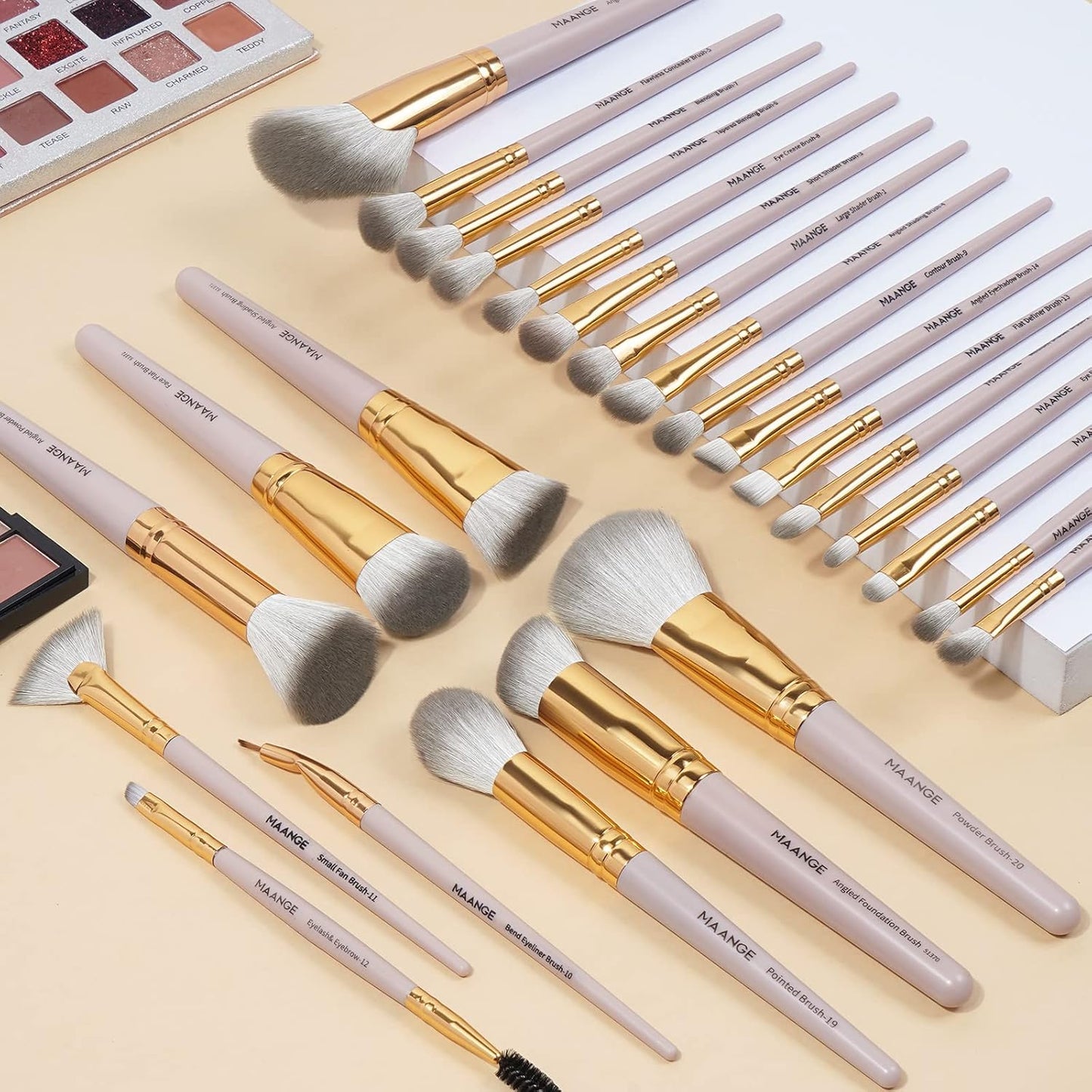 Penselset makeup professionell 25 st sminkborsar