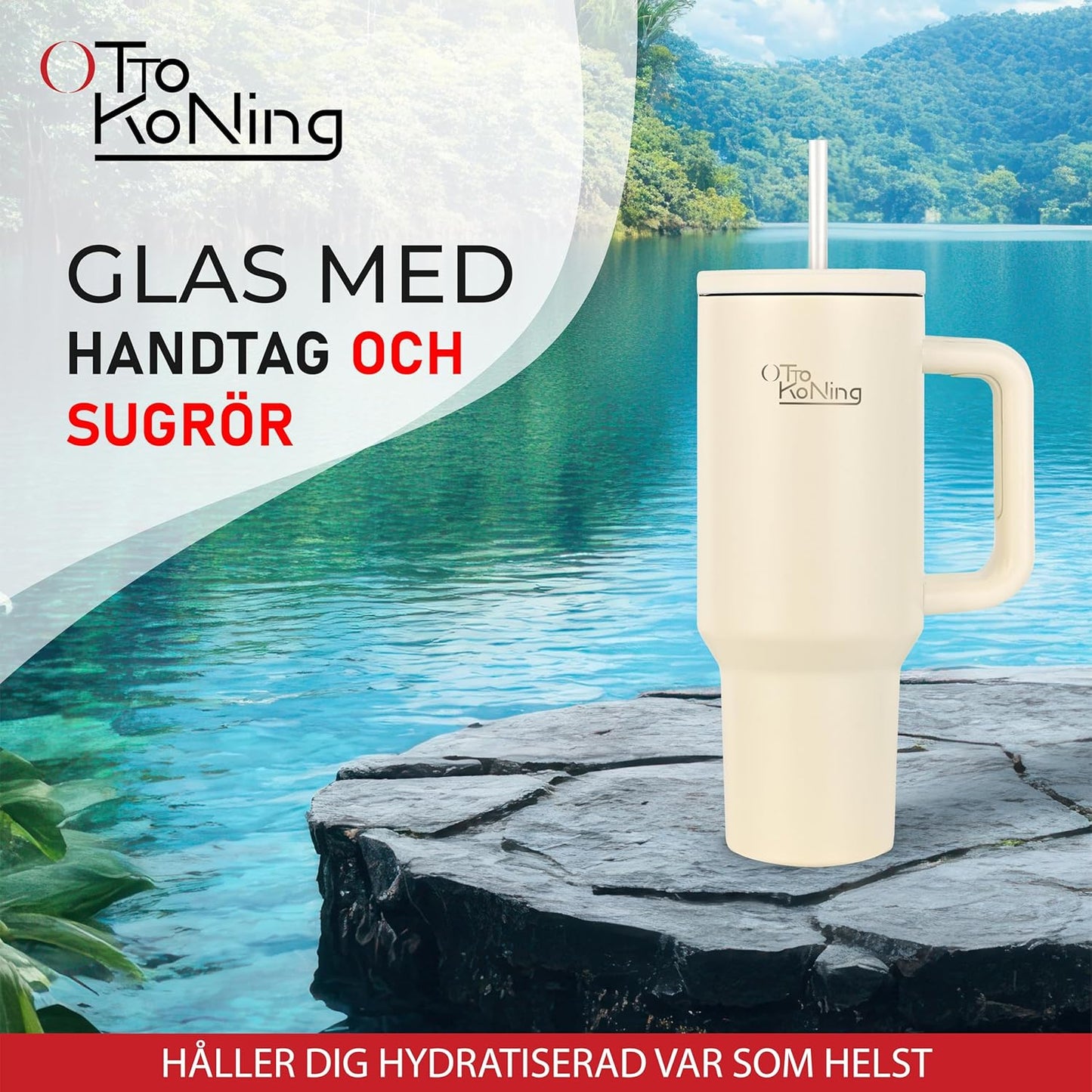 Isolerad Vattenflaskatermosmugg 1.2L Rostfritt Stål välj variant