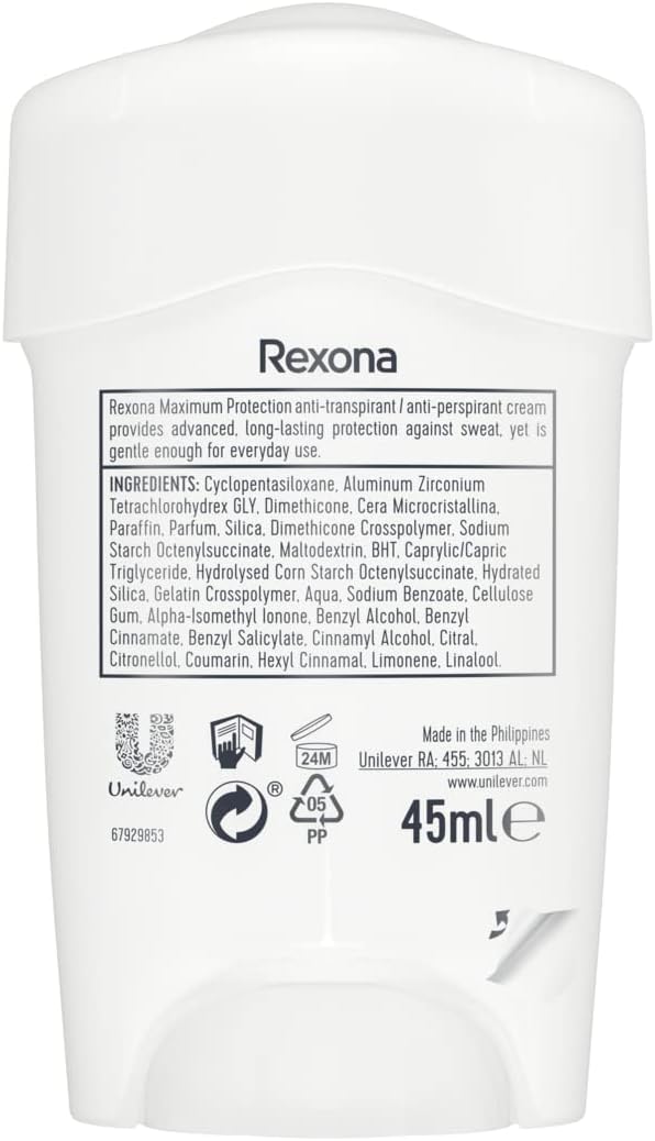 Rexona Maximum Protection Antiperspirant Deo Stick för effektivt skydd mot kraftig svettning Confidence skyddar mot svett och dålig lukt i 96h 45 ml