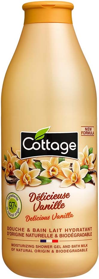 dusch/bad läcker vanilj fuktgivande mjölk 97% naturliga ingredienser, 1 enhet – 750 ml