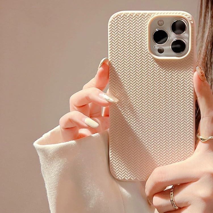 [2-Pack] Case for iPhone  Pro with Weave Texture välj variant