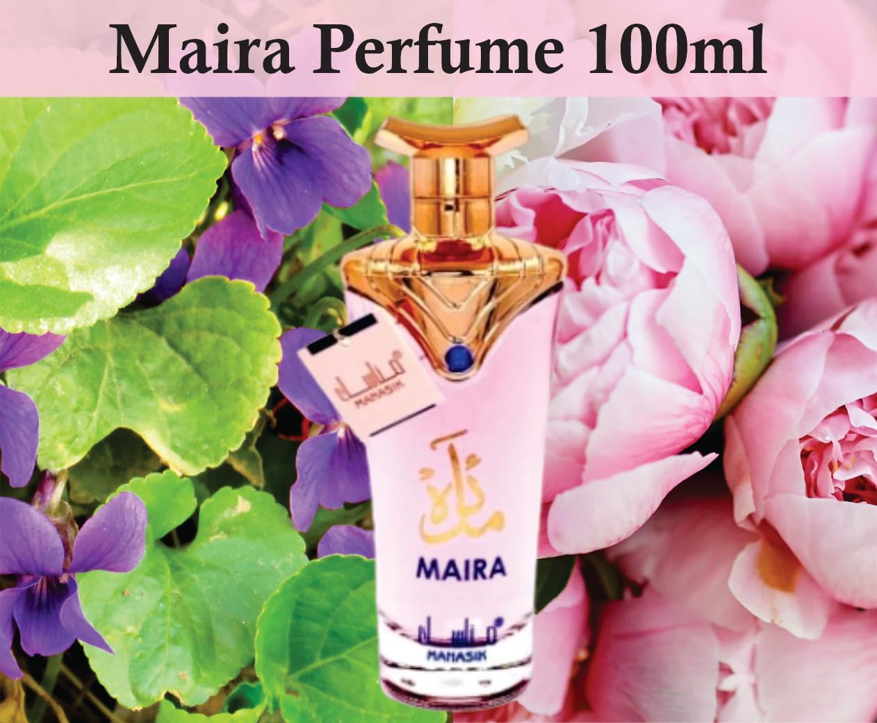 Maira Parfum for Women | Maira Eau De Parfum for Women 100ml | Jasmine, Vanilla and Raspberry Fragrance Perfume | Manasik Maira Women Perfume Spray of Sapphire Choice