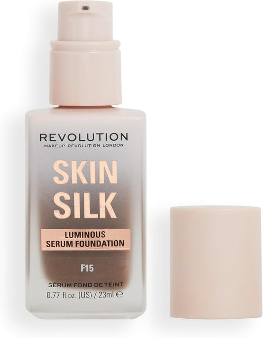 Makeup Revolution, Skin Silk Serum Foundation, lätt till medium täckning 23 ml