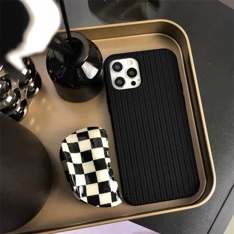 [2-Pack] Case for iPhone  Pro with Weave Texture välj variant