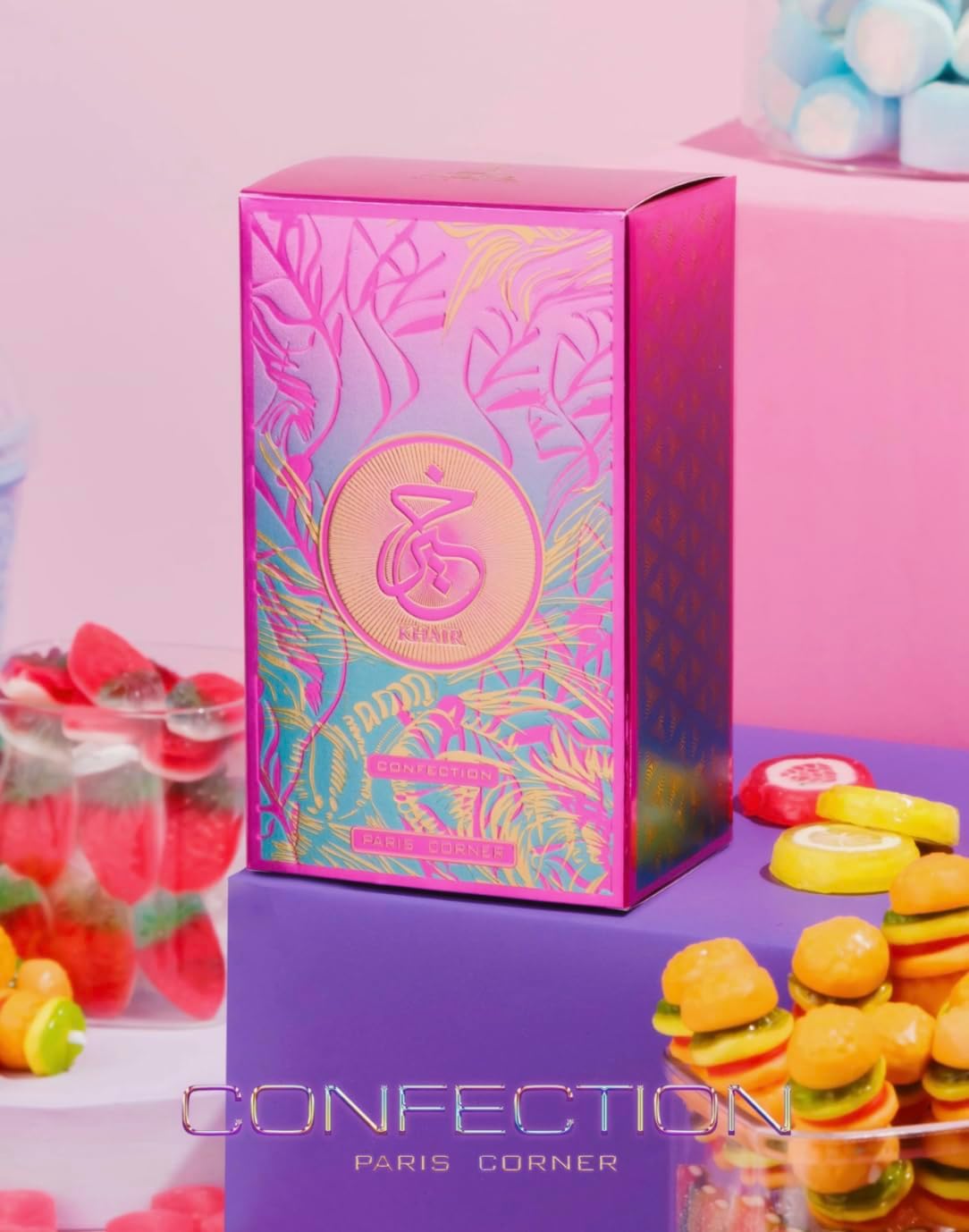 Khair Confection 100 ml parfym, arabisk parfym för kvinnor, Eau De Parfum inkluderar 5 ml atomizer, söt och blommig doft med noter av päron, vispad grädde, jasmin och marshmallow (Felicity)