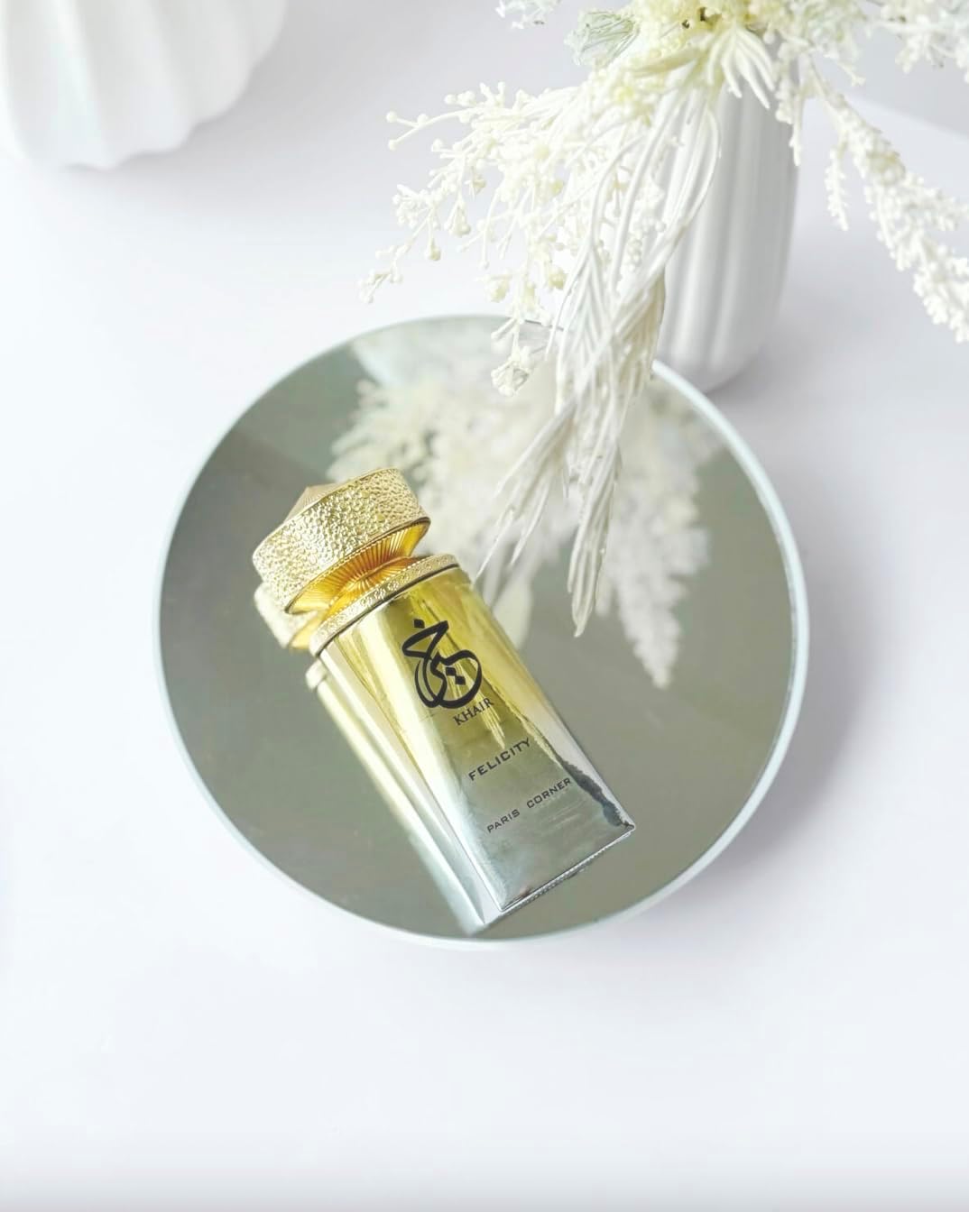 Khair Confection 100 ml parfym, arabisk parfym för kvinnor, Eau De Parfum inkluderar 5 ml atomizer, söt och blommig doft med noter av päron, vispad grädde, jasmin och marshmallow (Felicity)