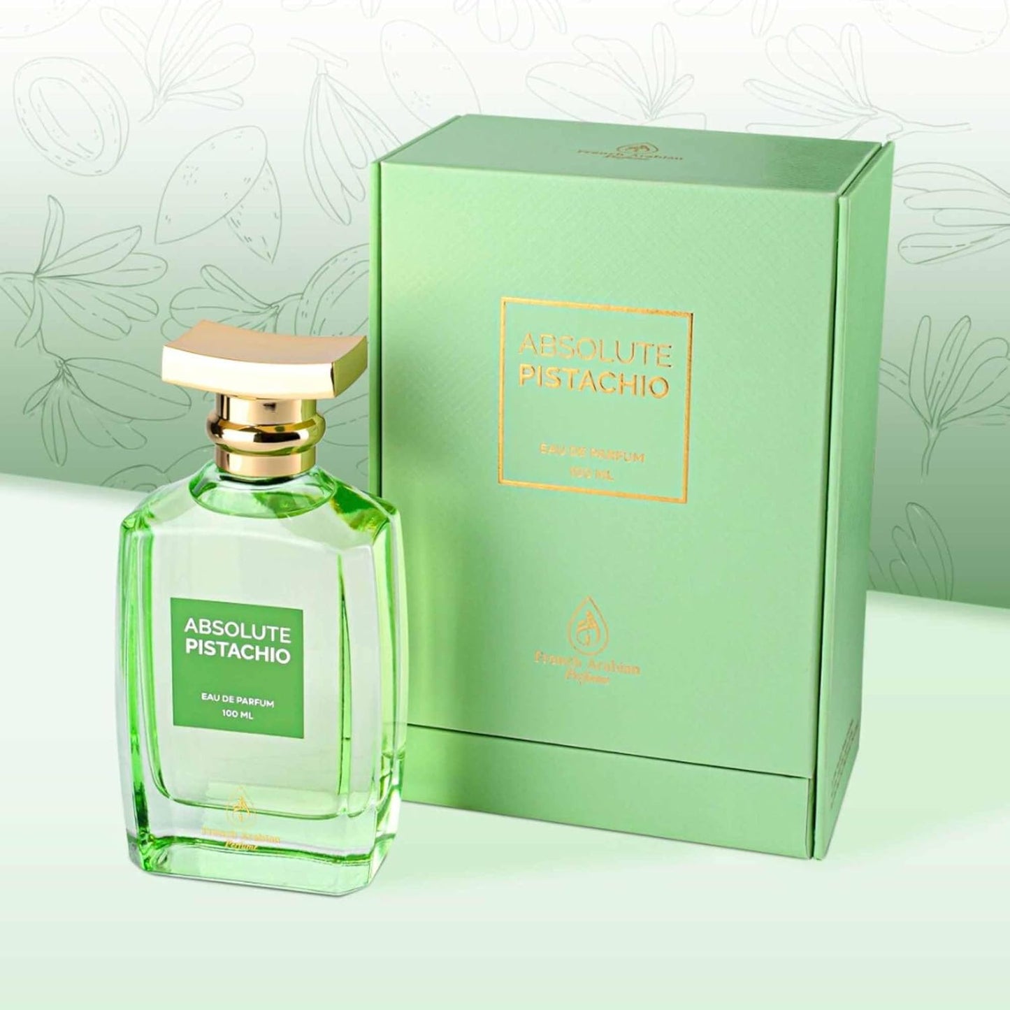 Absolute Pistachio Eau de Parfum 100 ml – parfym för kvinnor och män – Gourmand parfym Yum Pistachio Gelato, jasmin, bergamott, krämig hasselnöt