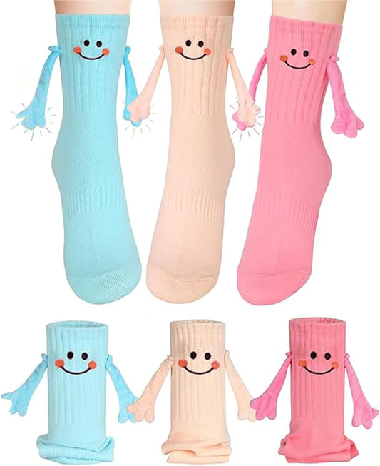 3 Pairs Funny Socks Magnetic