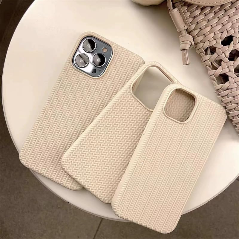 [2-Pack] Case for iPhone  Pro with Weave Texture välj variant