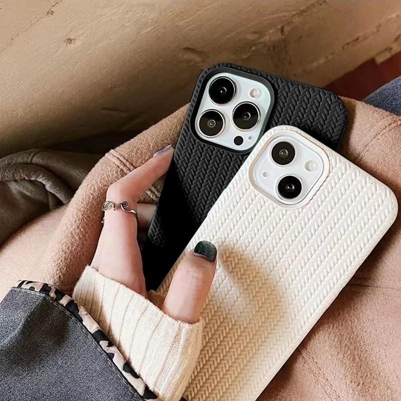 [2-Pack] Case for iPhone  Pro with Weave Texture välj variant