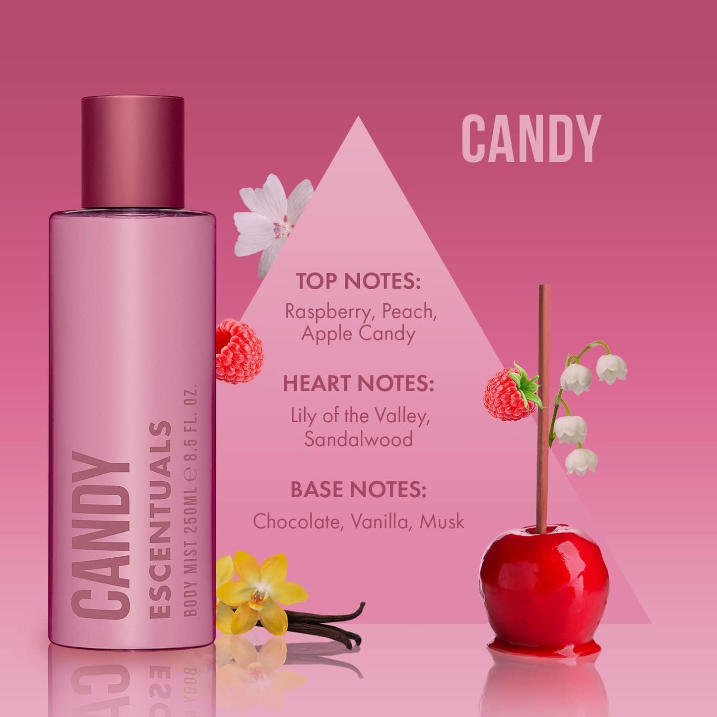 Escentuals Womens Candy Body Mist Fragrance Spray 250 ml