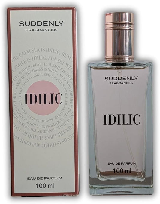 Suddenly IDILIC EDP | Eau de Parfum kvinna 100 ml - Blommig gourmand doft med Iris, Praline och Vanilj | Långvarig söt och lysande doft
