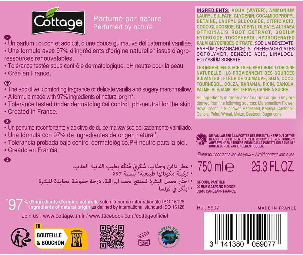 duschbad och fuktmjölk –välj alternativ naturliga ingredienser  – 750 ml
