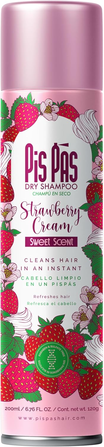 Dry Strawberry Cream-schampo med doft av jordgubbskräm, fräschar upp och eliminerar talg – perfekt för alla hårtyper