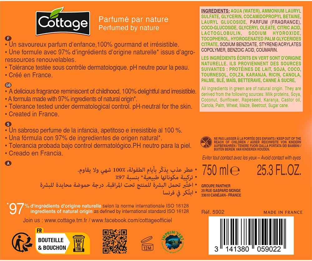 duschbad och fuktmjölk –välj alternativ naturliga ingredienser  – 750 ml