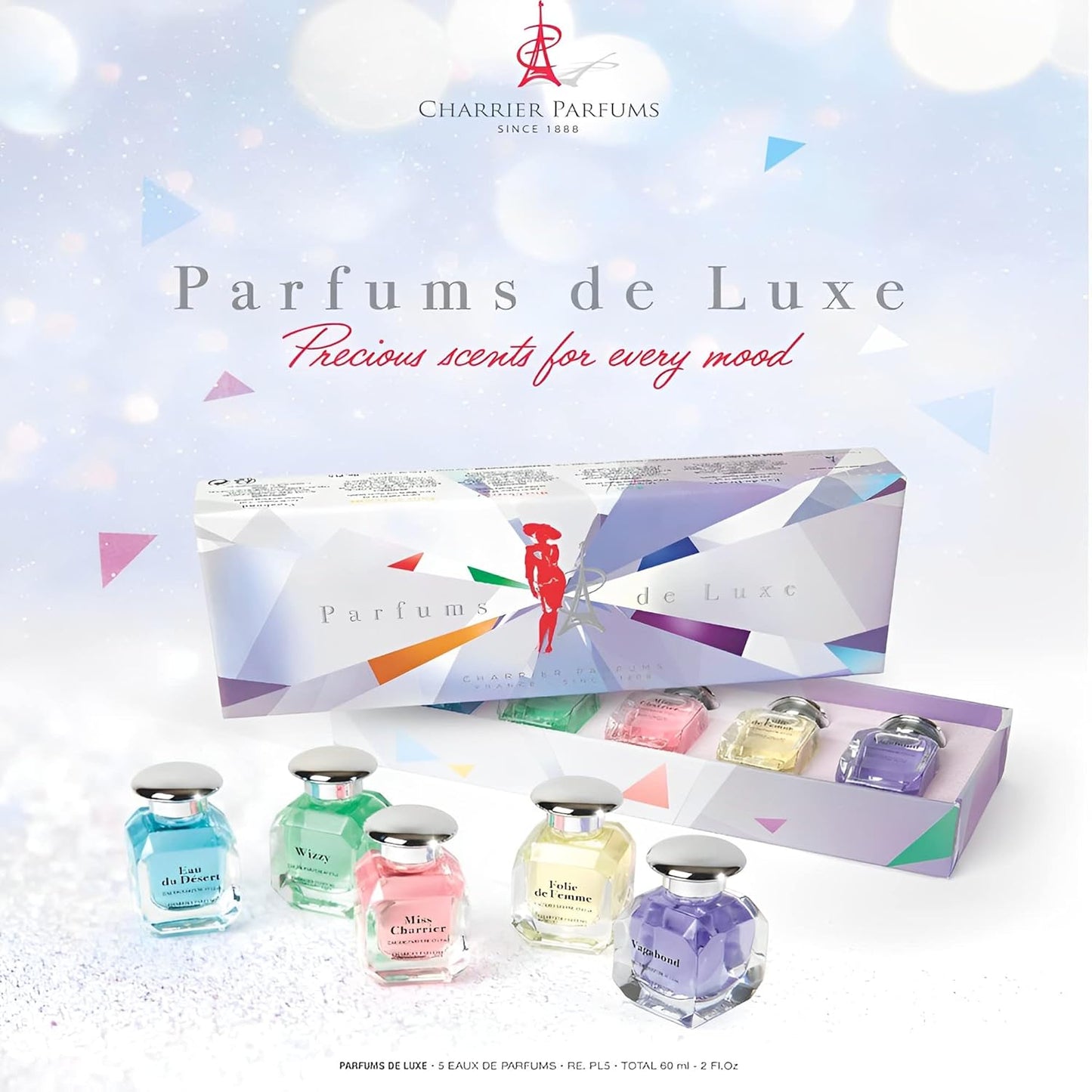 Charrier Parfums Parfums de Luxe Presentuppsättning, 12 ml x 5 stycken