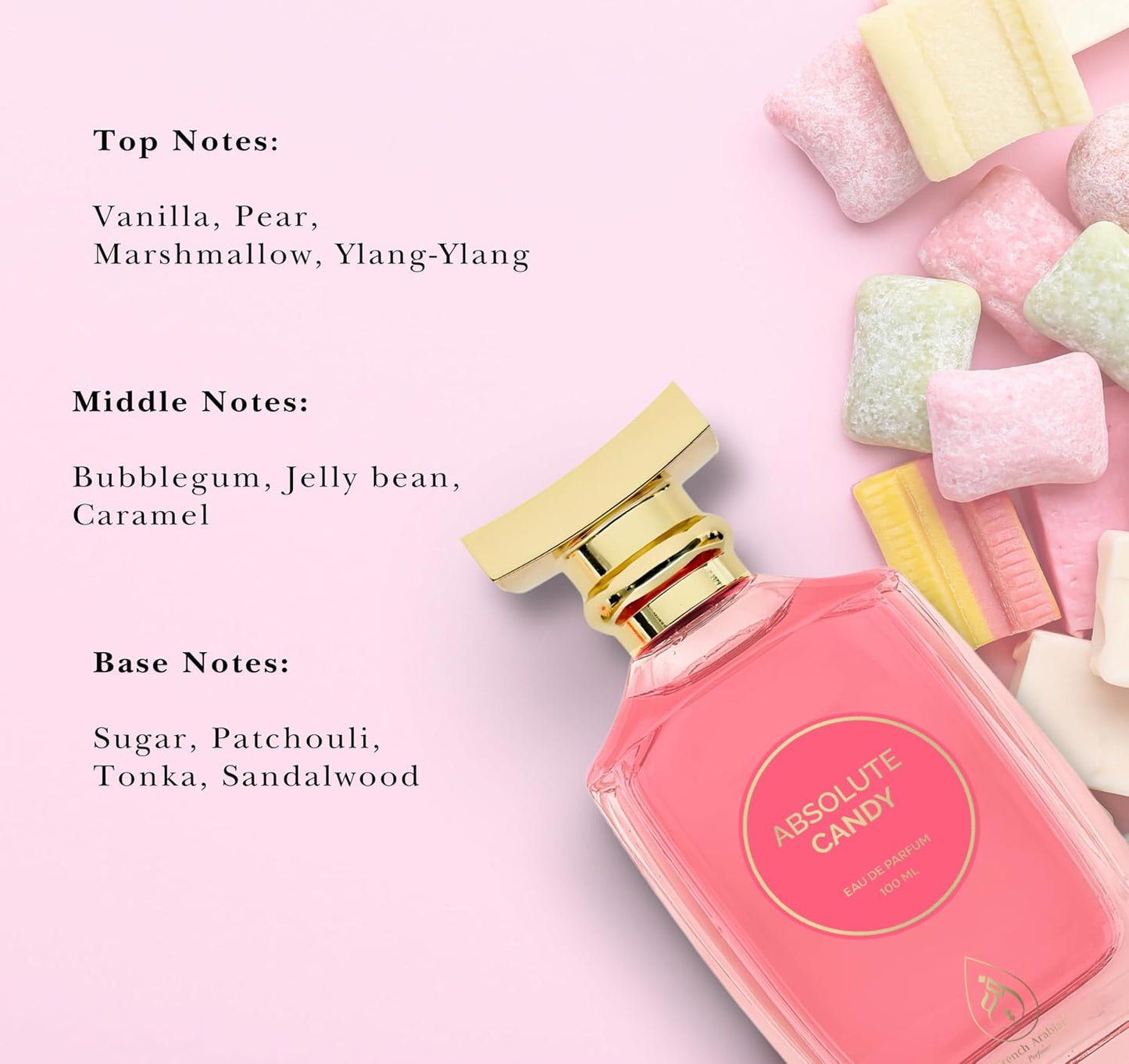 POPULÄRAST!Absolute Candy Eau de Parfum för kvinnor, doft med noter av Sweet Caramel Yum Marshmallow vanilj Candy Sugar 100 ml