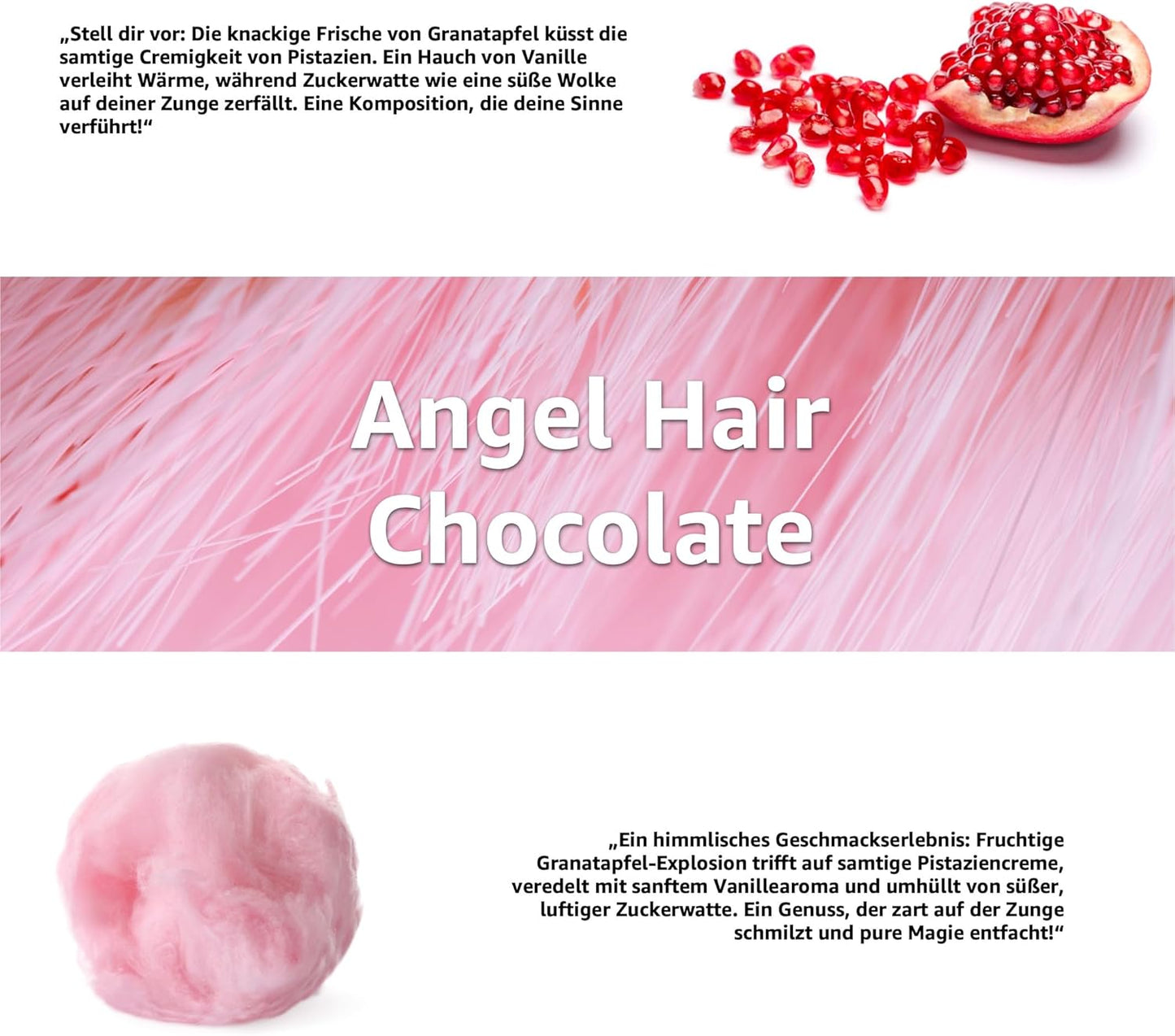 Angel Hair Chocolate rosa - med granatäpple, vaniljsmak, angel hair sockervadd & pistagekräm - 60 gram bar - Dubai Chocolate 2.0