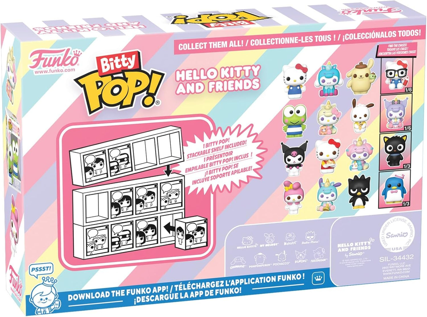 Pop! Sanrio överrasknin minifigur - 0,9 tum (2,2 cm) samlarobjekt