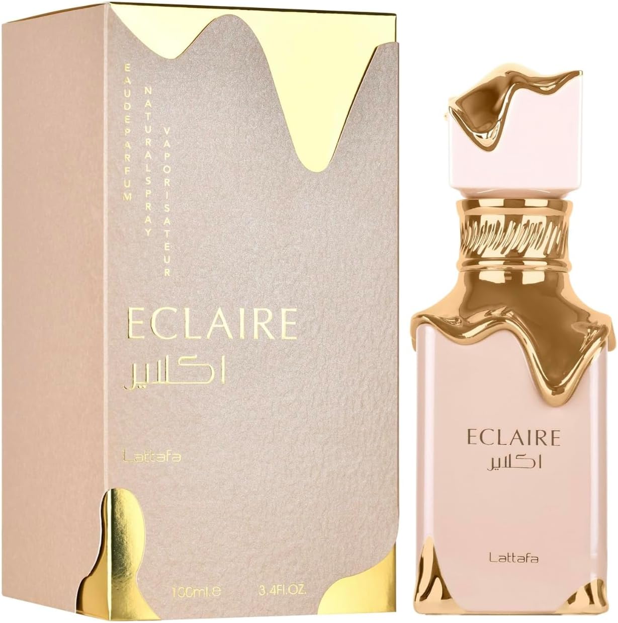 Eclaire parfym 100 ml, arabisk parfym för kvinnor, Eau da Parfum importerad från Dubai, inklusive påfyllningsbar 5 ml sprayflaska, blommig och söt doft (Eclaire)