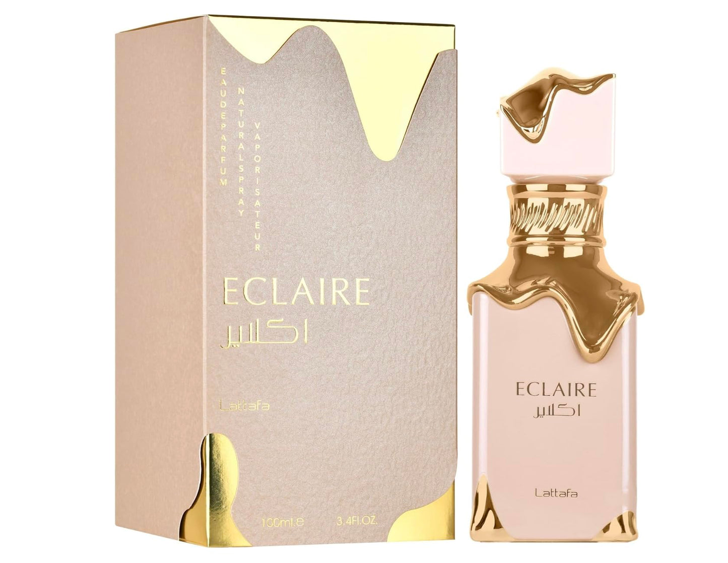 Eclaire parfym 100 ml, arabisk parfym för kvinnor, Eau da Parfum importerad från Dubai, inklusive påfyllningsbar 5 ml sprayflaska, blommig och söt doft (Eclaire)