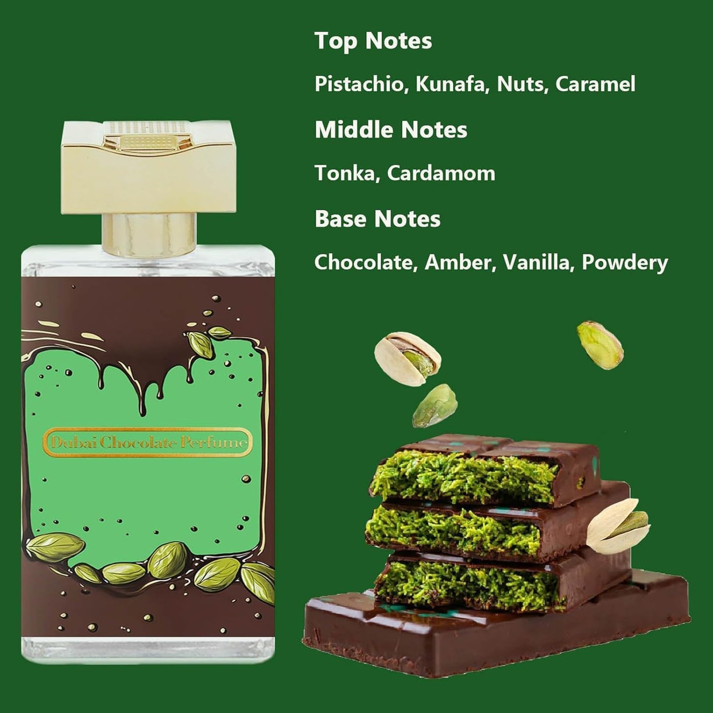 FÖRBESTÄLL Dubai choklad parfym, pistaschparfym,för kvinnor och män 2-pack 879kr eller 1 st 499kr
