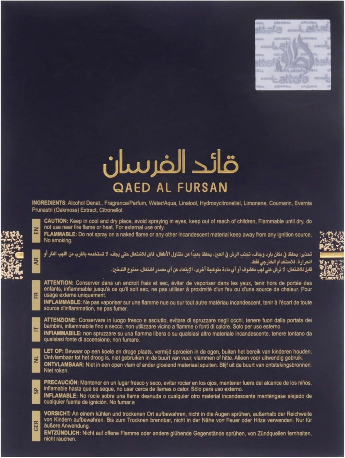 Qaed Al Fursan by Lattafa för män