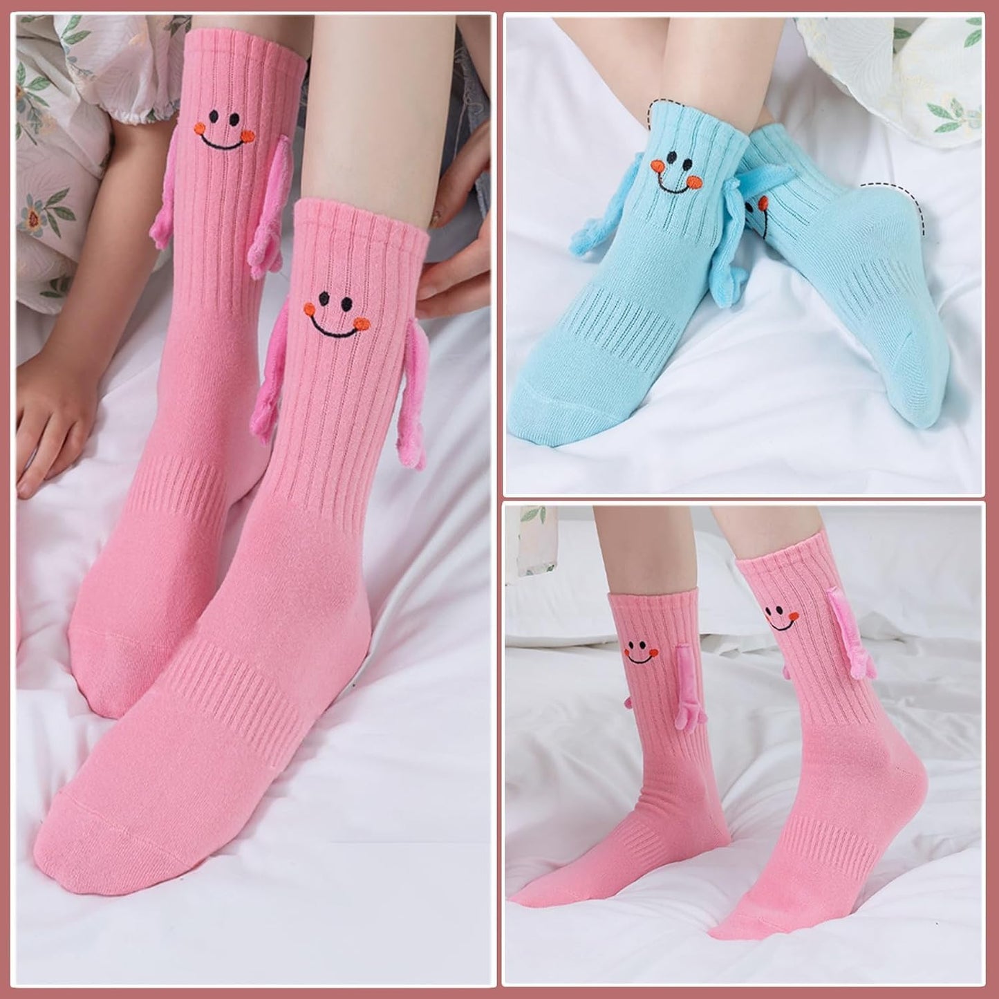 3 Pairs Funny Socks Magnetic