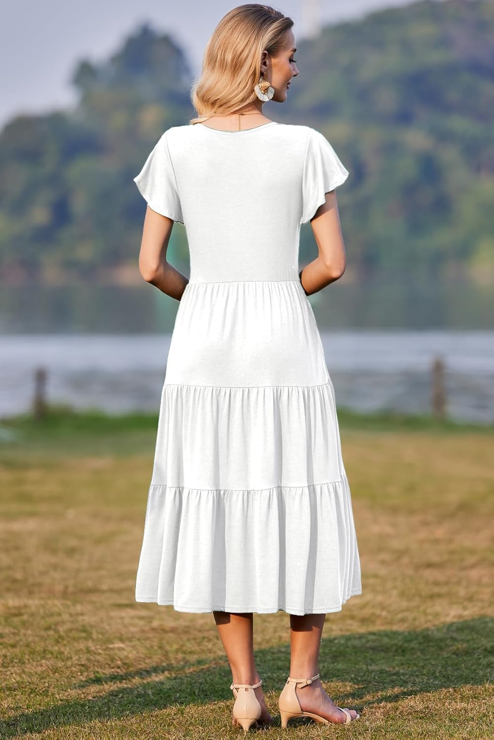 Sommarklänning maxiklänning med ficka,finns i flertal färger