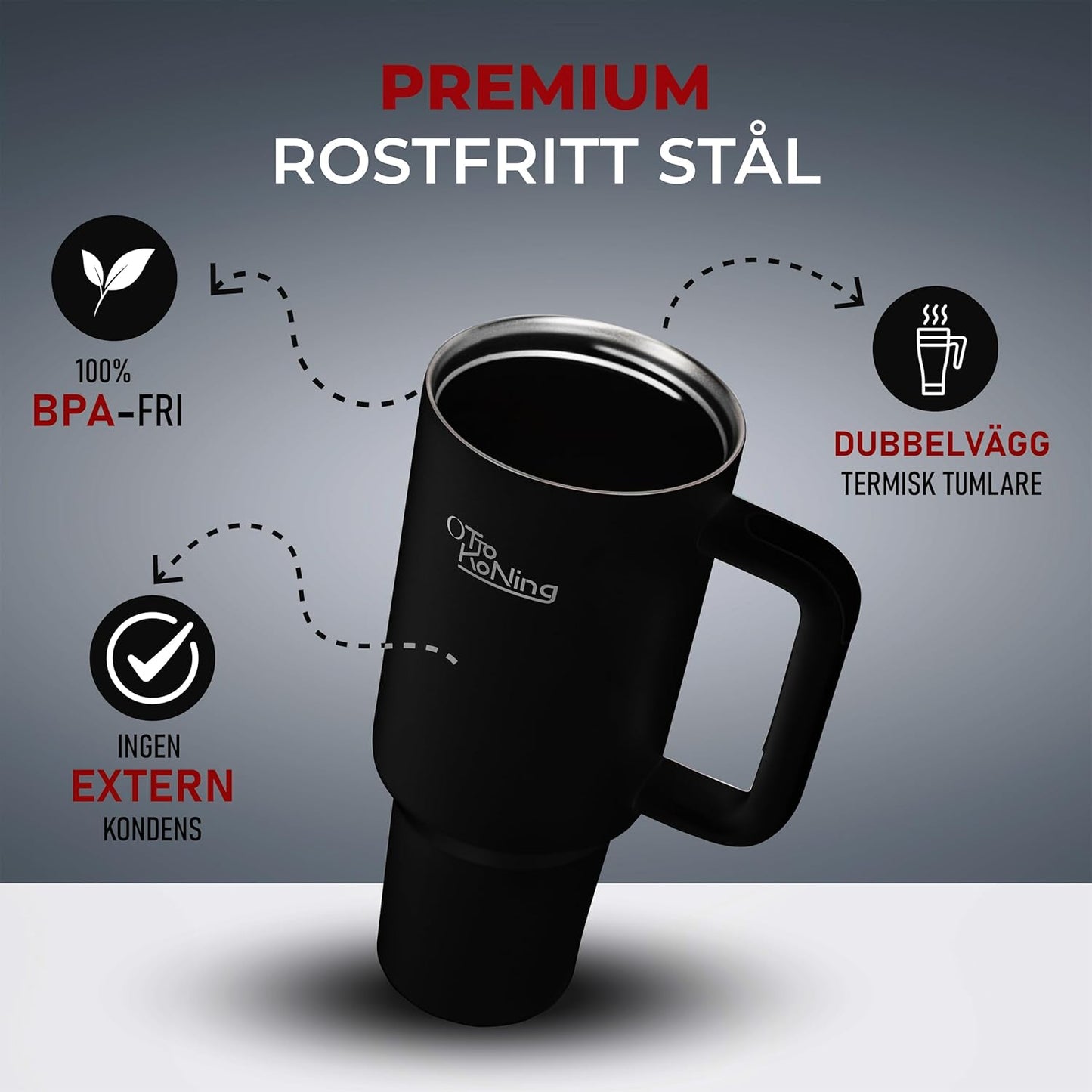 Isolerad Vattenflaskatermosmugg  1.2L Rostfritt Stål välj variant
