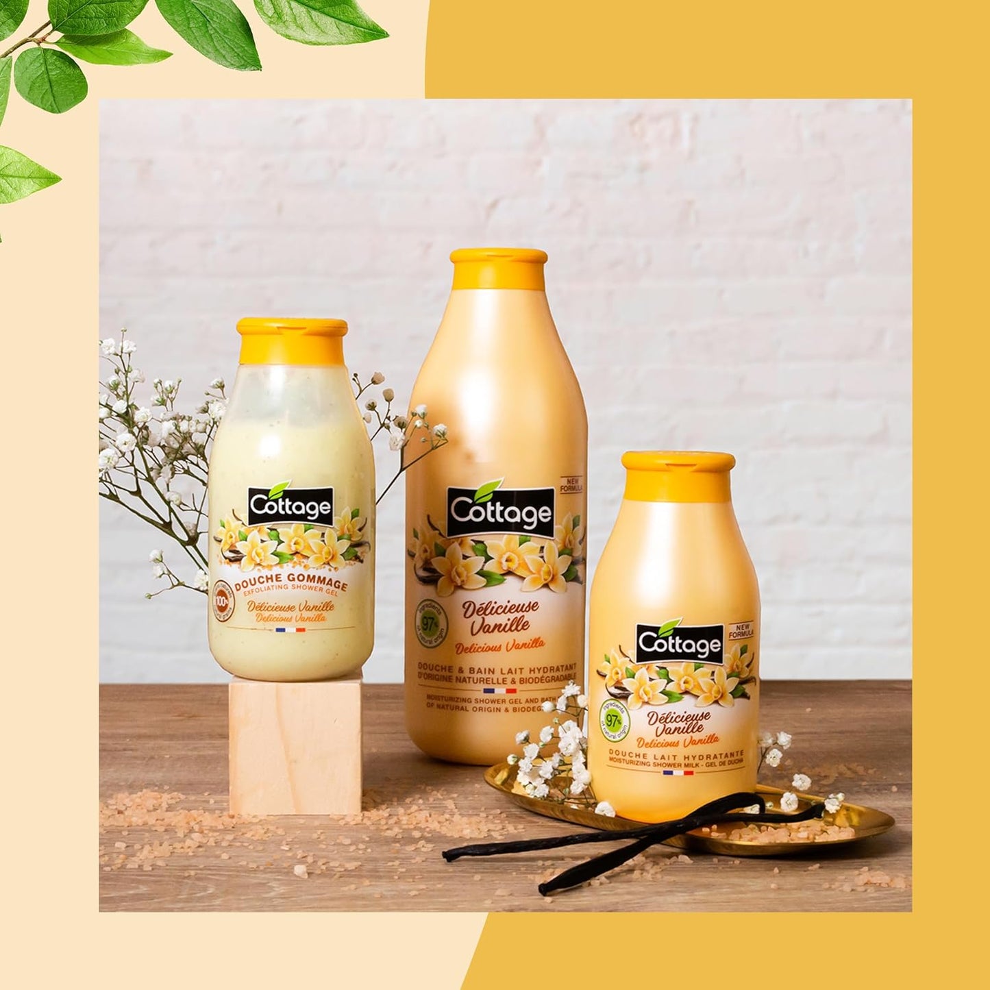 dusch/bad läcker vanilj fuktgivande mjölk 97% naturliga ingredienser, 1 enhet – 750 ml