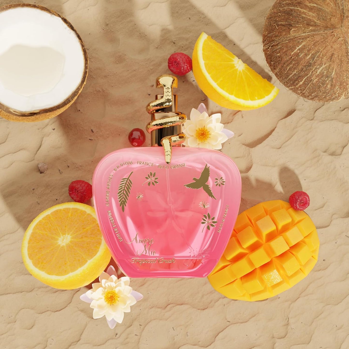 JEANNE ARTHES - Damparfym Amore Mio Tropical Crush - Eau de Parfum - sprayflaska 100 ml - tillverkad i Frankrike med fet